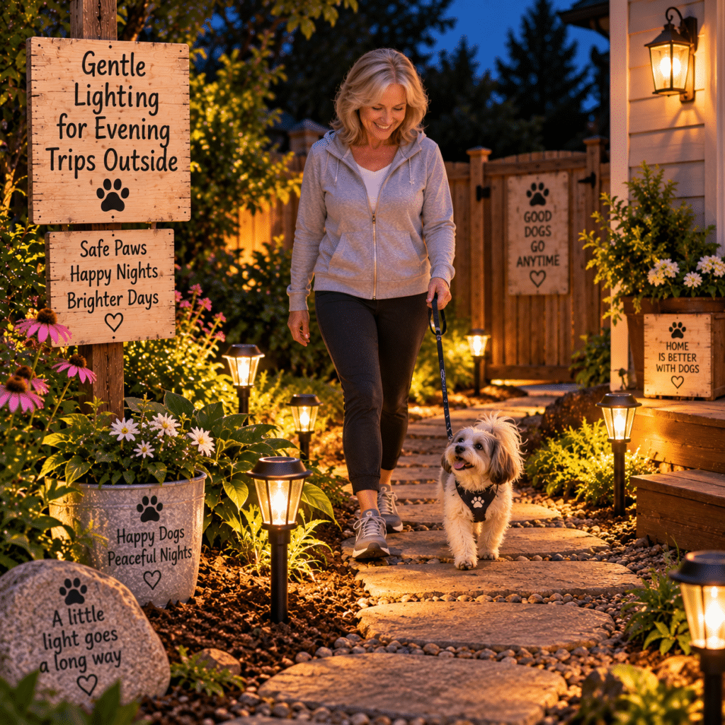 Add Gentle Lighting for Evening Trips Outside