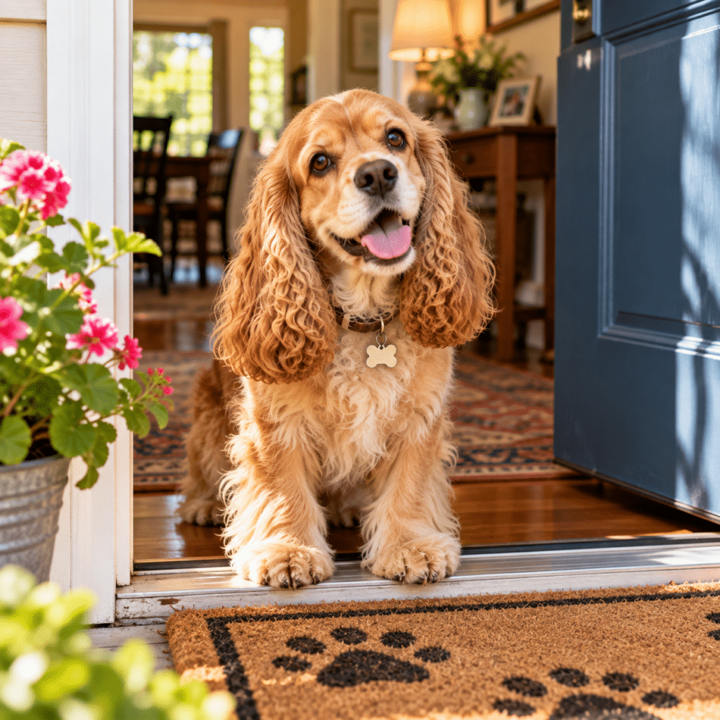 Cocker Spaniel — The Sweet Face at the Screen Door