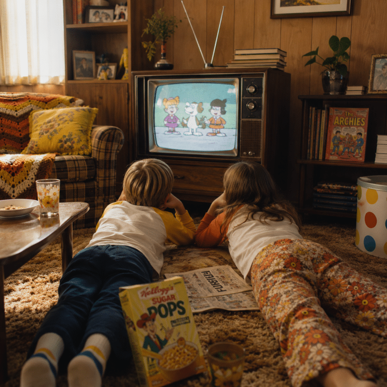 Kids watching tv
