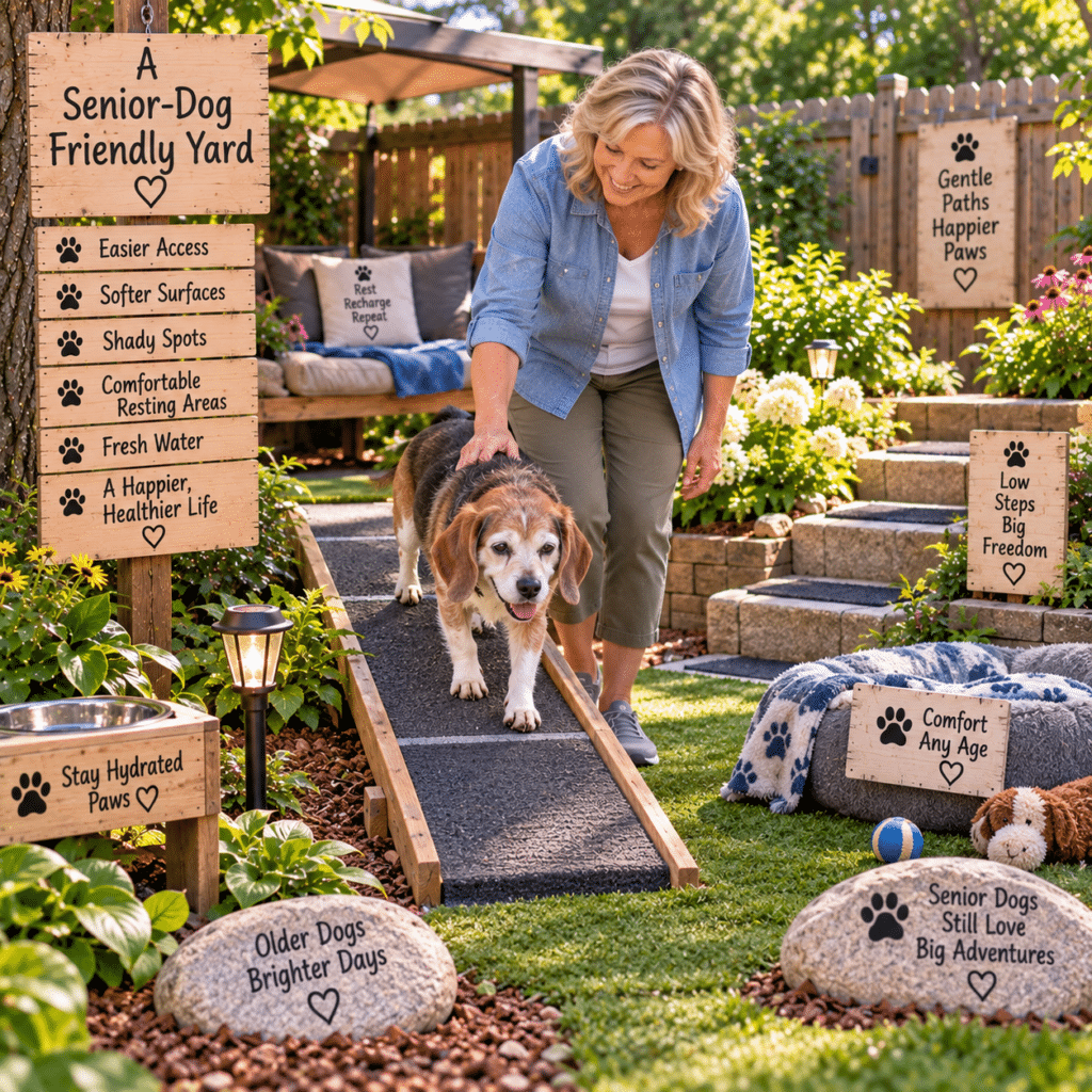 Make the Yard Senior-Dog Friendly