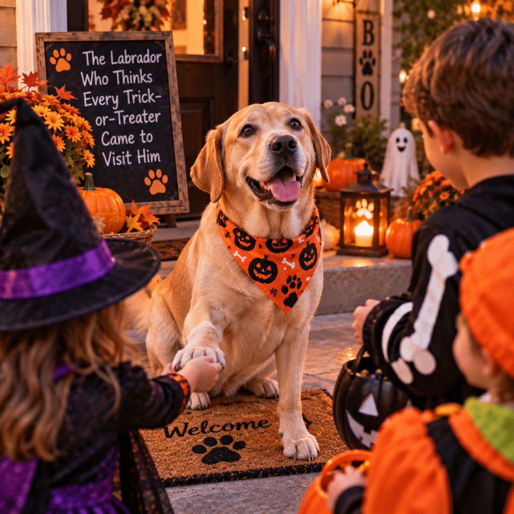 The Labrador Who Thinks Every Trick-or-Treater Came to Visit Him