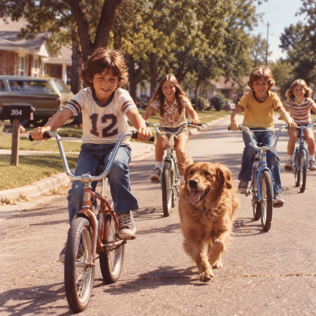 We Rode Bikes With Our Dogs Running Alongside Us